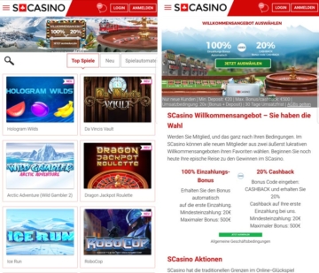 Scasino mobile App